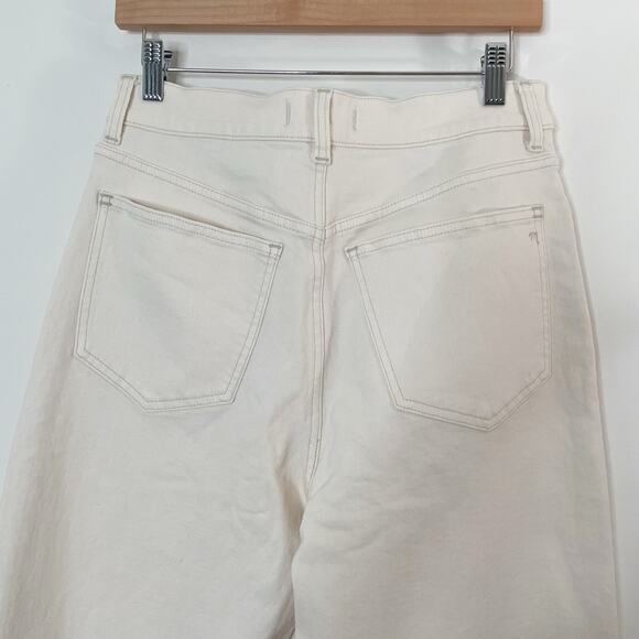 Madewell Cream Straight Leg Jeans, 29T - Picture 6 of 10